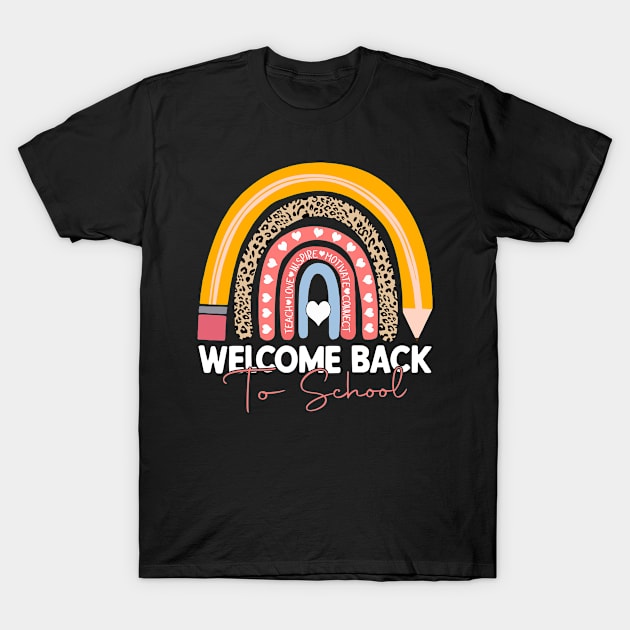 Welcome Back To School First Day of School Teachers Gifts T-Shirt by Ene Alda